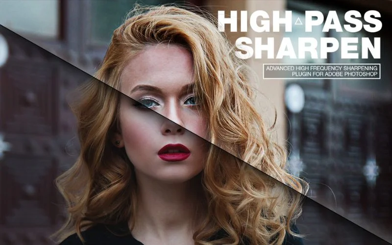 highpass sharpen tool for sharper images, sharpening filter for Photoshop, noise reduction and sharpening plugin, high-resolution sharpening plugin