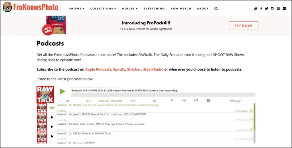 FroKnowsPhoto Podcast, Podcast For Photography Beginners
