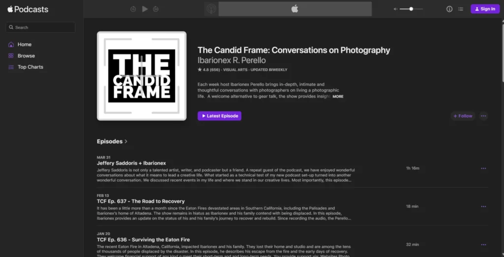 The Candid Frame Photography podcast, Photography tips podcast, Photographers podcast