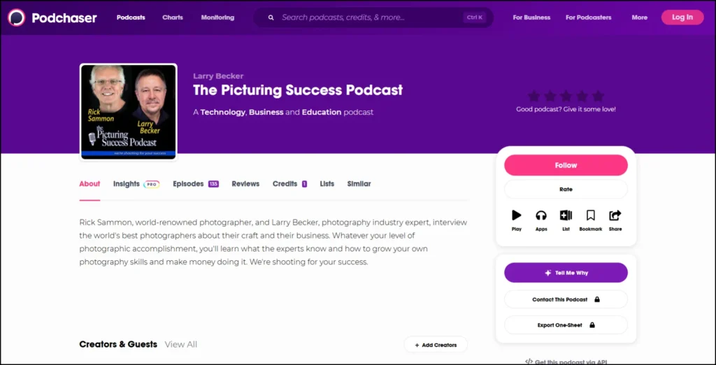 The Picturing Success Podcast, Photography tips for sucessful business