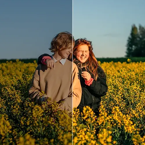 a photo of a couple after using Natural Land Lightroom Presets