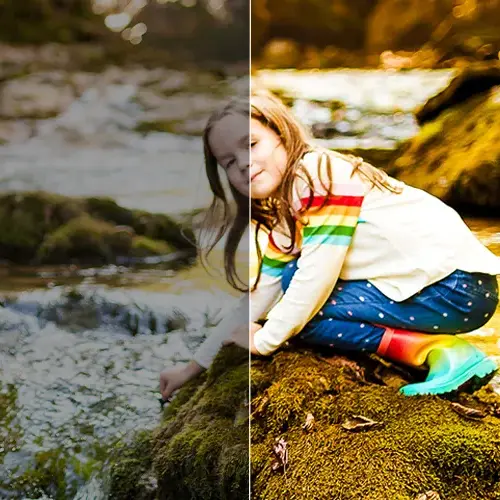 a photo of a little girl after using Natural Stream Lightroom Presets