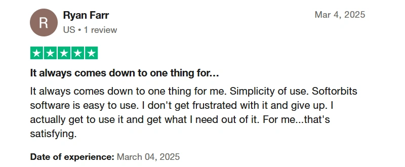 Trustpilot review on Softorbits, SoftOrbits review