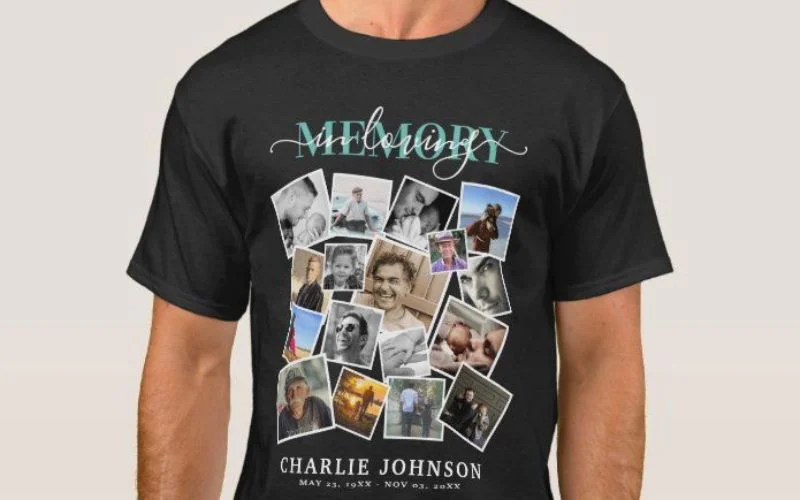 memorial picture ideas tshirt, in loving memory shirt, personalized memorial t-shirt, photo memorial clothing