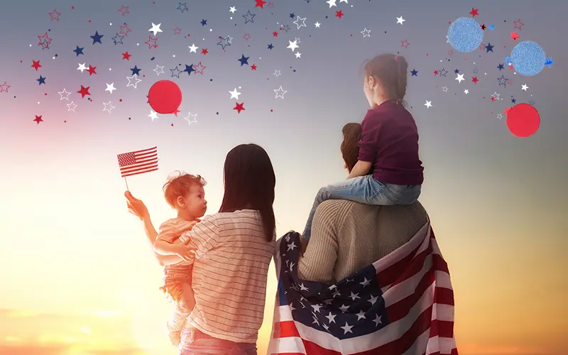 add patriotic themed overlays in your pictures