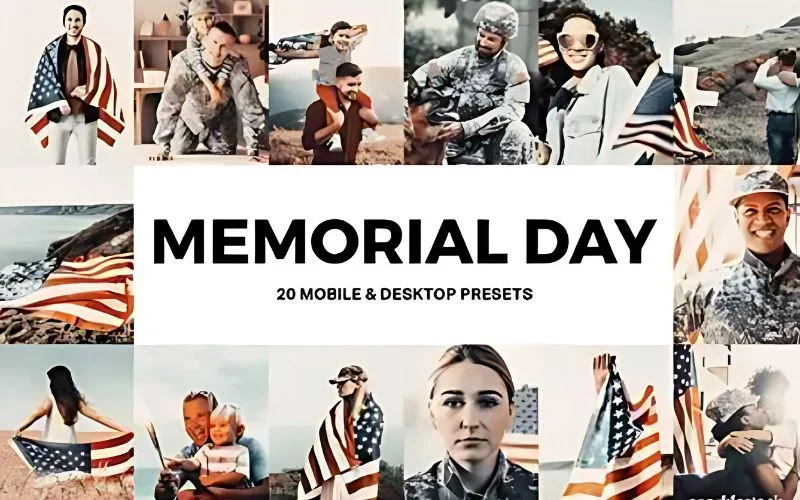 patriotic lightroom presets, red white blue lightroom presets, USA themed lightroom presets