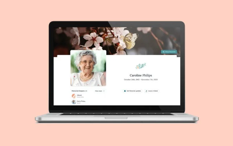 online memorial website, digital memorial site, virtual memorial page, online tribute website, memorial webpage