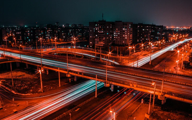 Motion Blur & Light Trails photos, street and car trails photography