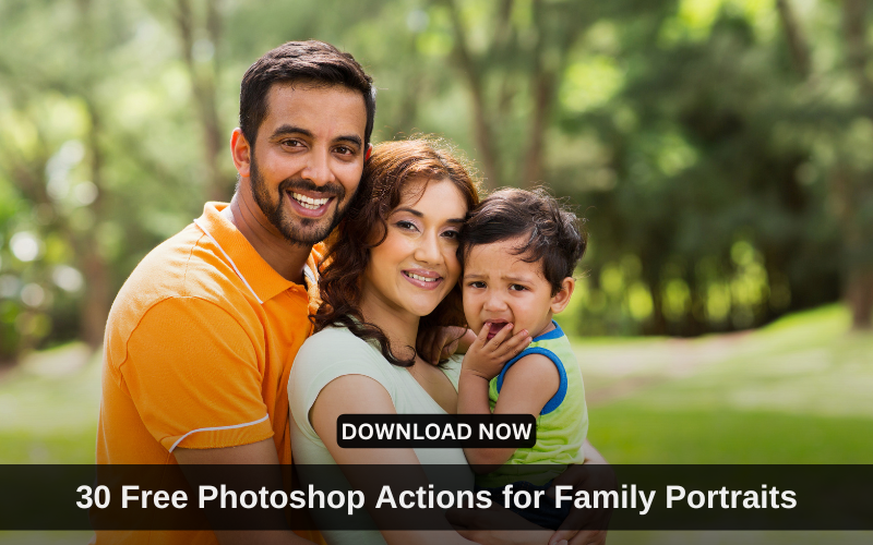 30 Free Photoshop Actions for Family Portraits