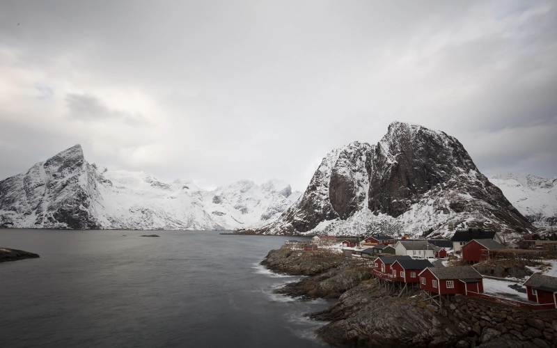 Cold Norway landscape editing Before