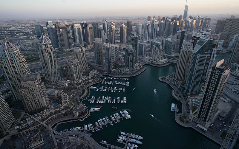 Sunset in dubai Before landscape editing