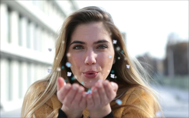 use confetti to add a pop of playfulness