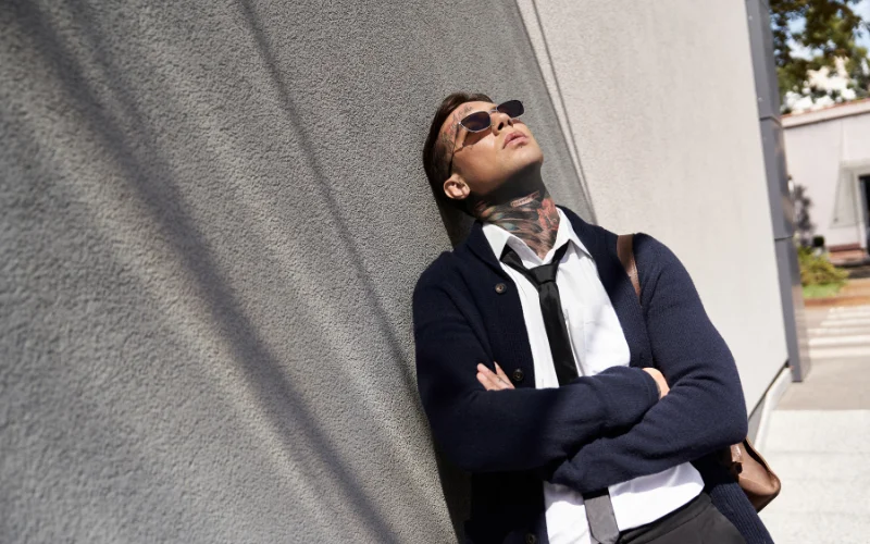 leaning on the wall for interesting shots