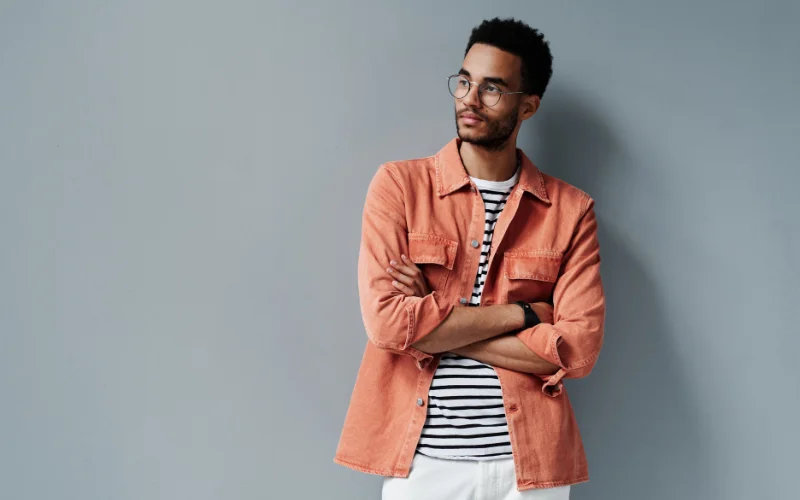 crossed arms for formal and bold look