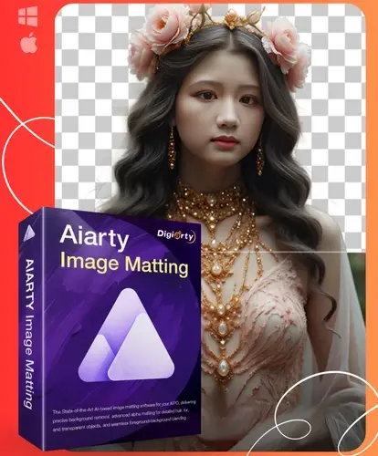 Aiarty Image Matting, AI Background Remover, Photo Editing Software, AI Photography