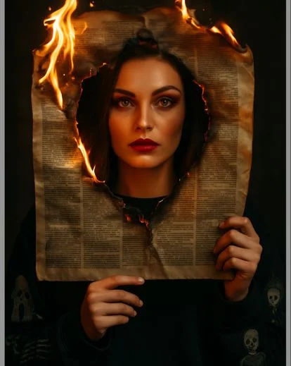 Artistic photo effect created with text-based AI edits