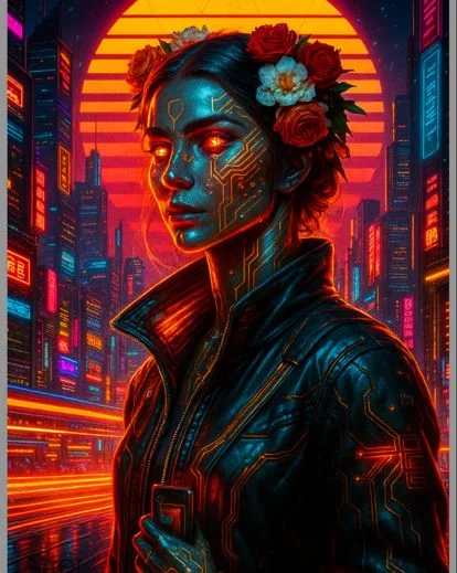 Artistic photo effect created with text-based AI edits