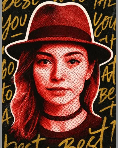 After image showing prompt-based photo transformation