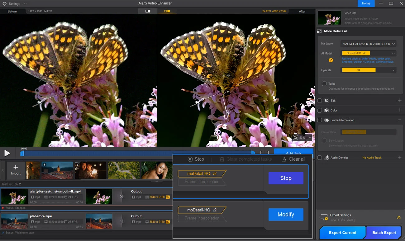 mp4 audio enhancer, AI Audio Denoise