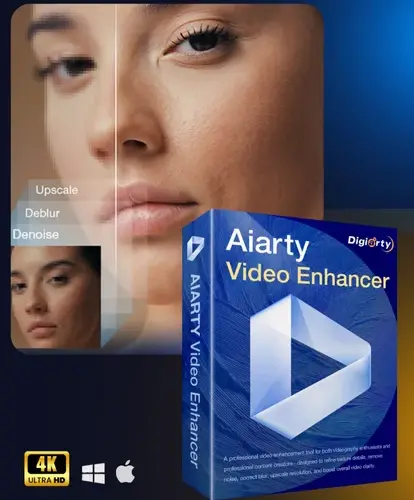 Aiarty AI Video Enhancer, upscale videos to 4k, ai video upscaler, AI Software