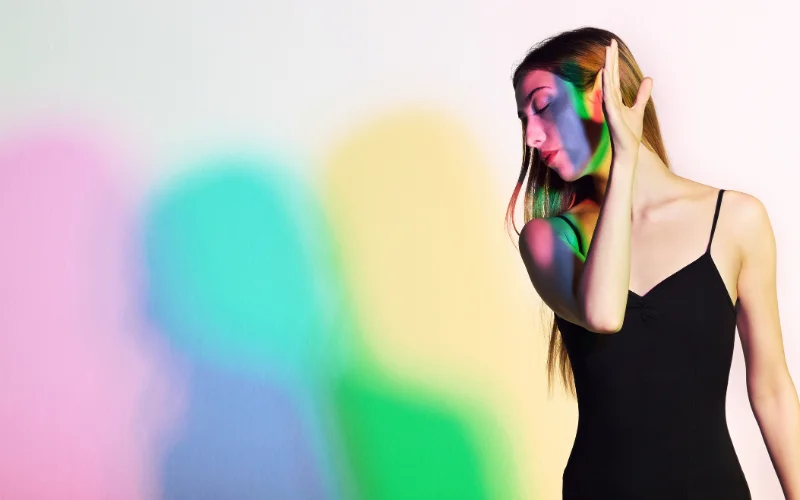 using different aura photography colors for different images