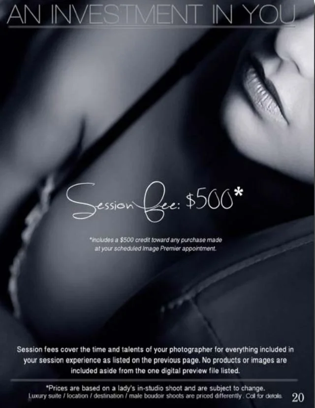photographers boudoir pricing guide