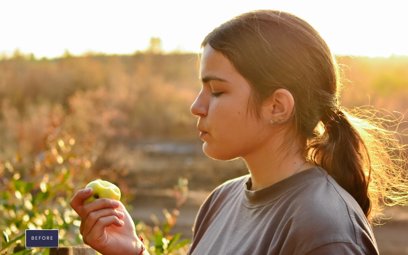 warm sun overlay before