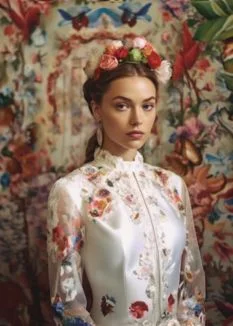 Close-up portrait being refined using dodge and burn techniques for depth and light control