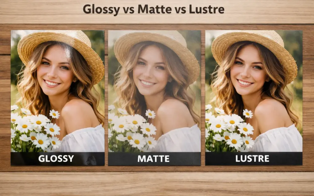 lustre vs matte vs glossy photo prints comparison