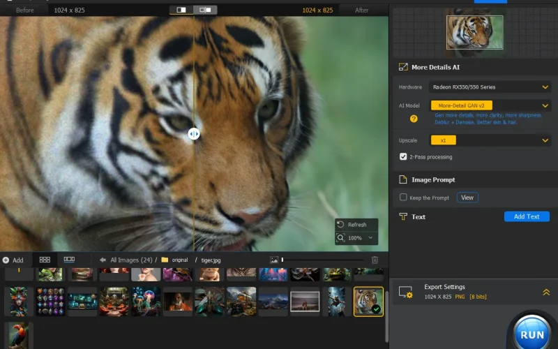 AIarty image enhancing software glimpse, upscale your photos now