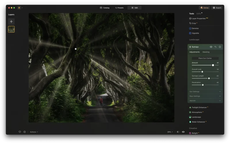 luminar neo photo editor, luminar neo for mac